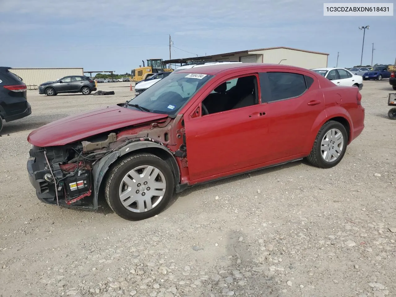 2013 Dodge Avenger Se VIN: 1C3CDZABXDN618431 Lot: 76584704