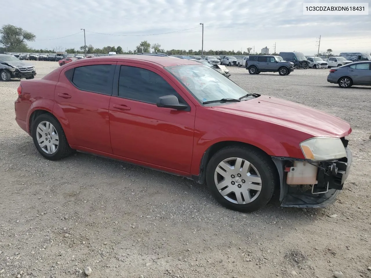 2013 Dodge Avenger Se VIN: 1C3CDZABXDN618431 Lot: 76584704