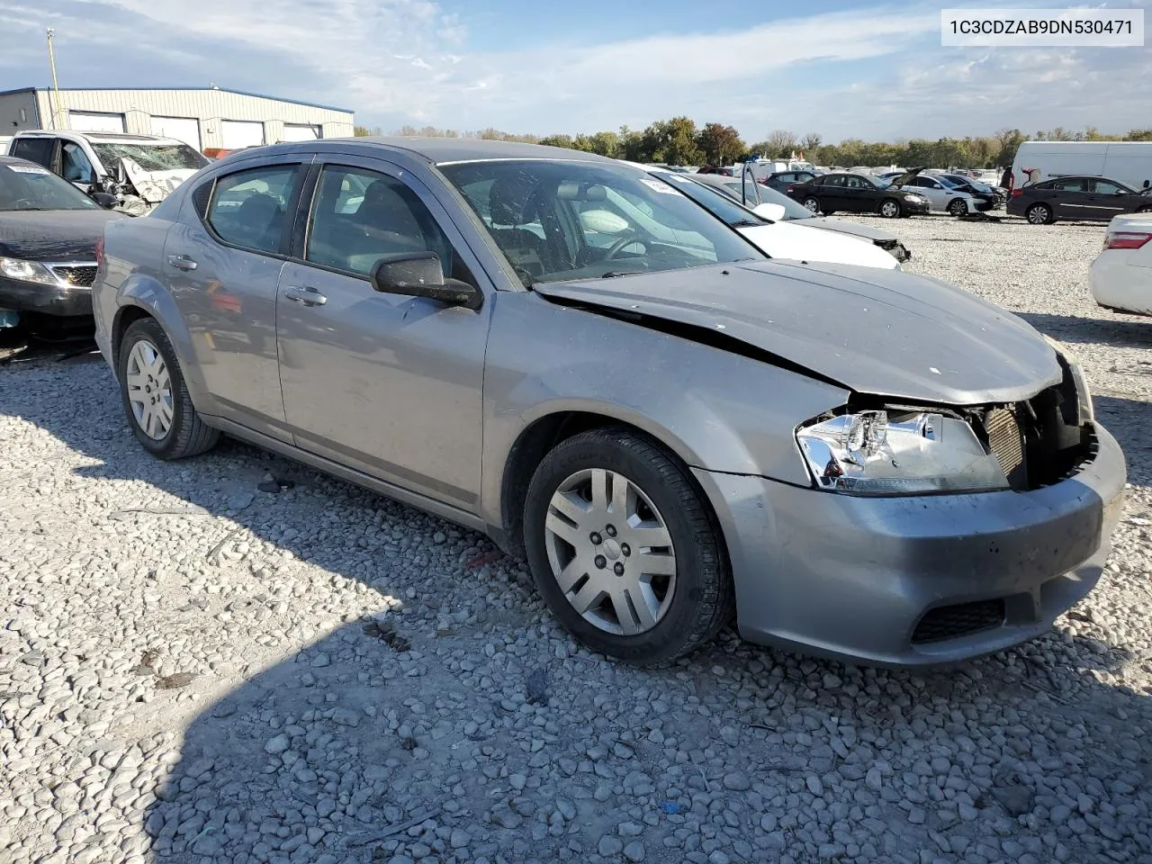 2013 Dodge Avenger Se VIN: 1C3CDZAB9DN530471 Lot: 76844654