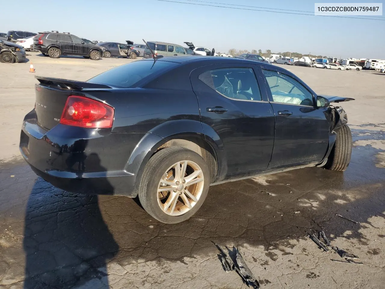 2013 Dodge Avenger Sxt VIN: 1C3CDZCB0DN759487 Lot: 76904054