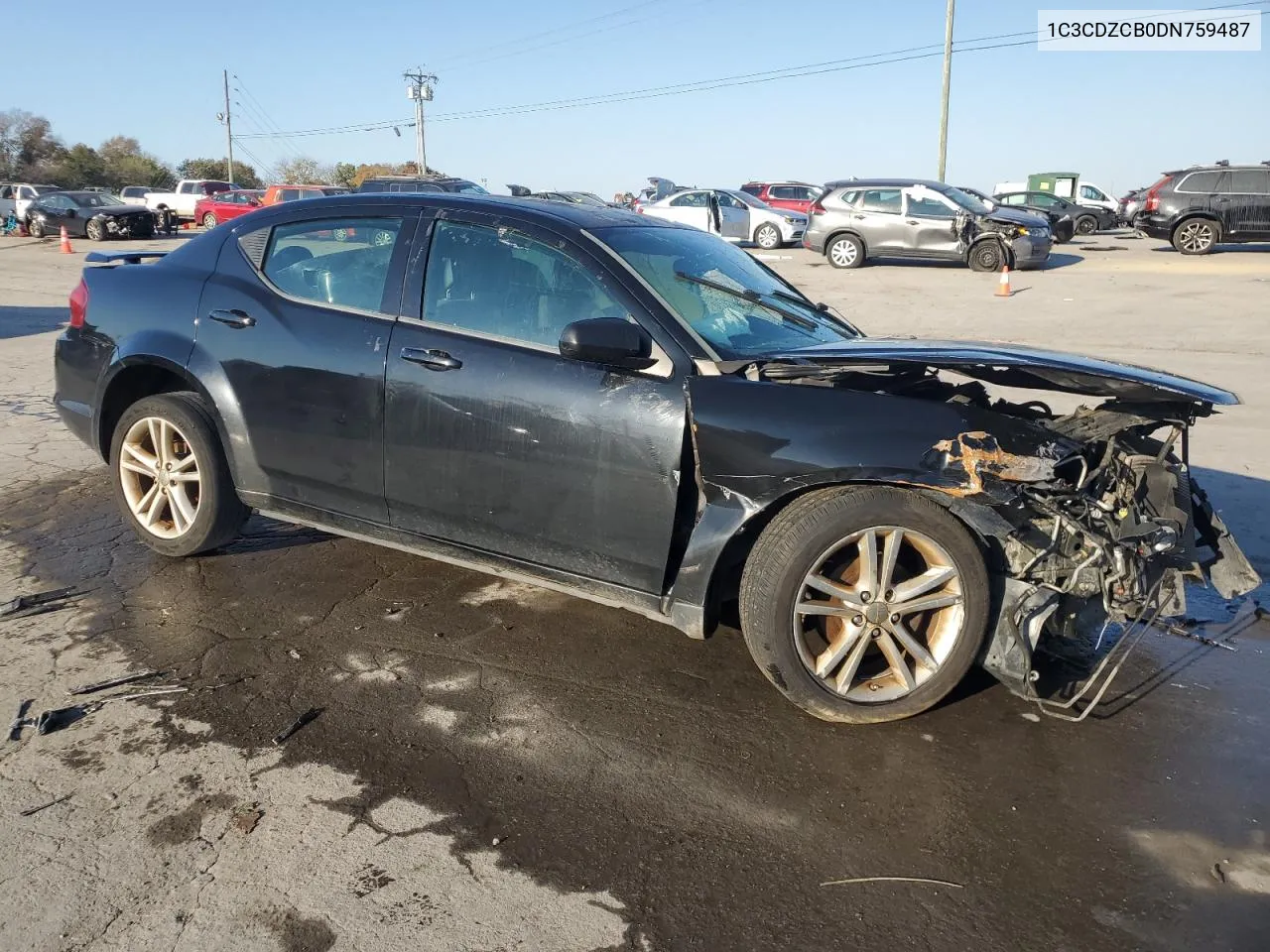 2013 Dodge Avenger Sxt VIN: 1C3CDZCB0DN759487 Lot: 76904054