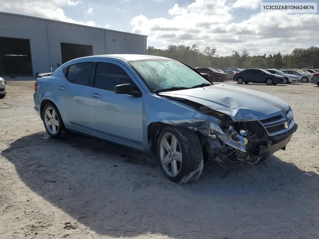 2013 Dodge Avenger Se VIN: 1C3CDZAB1DN624876 Lot: 77314014