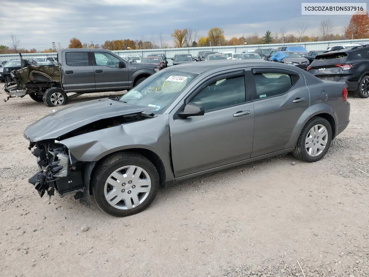 2013 Dodge Avenger Se VIN: 1C3CDZAB1DN537916 Lot: 77411244