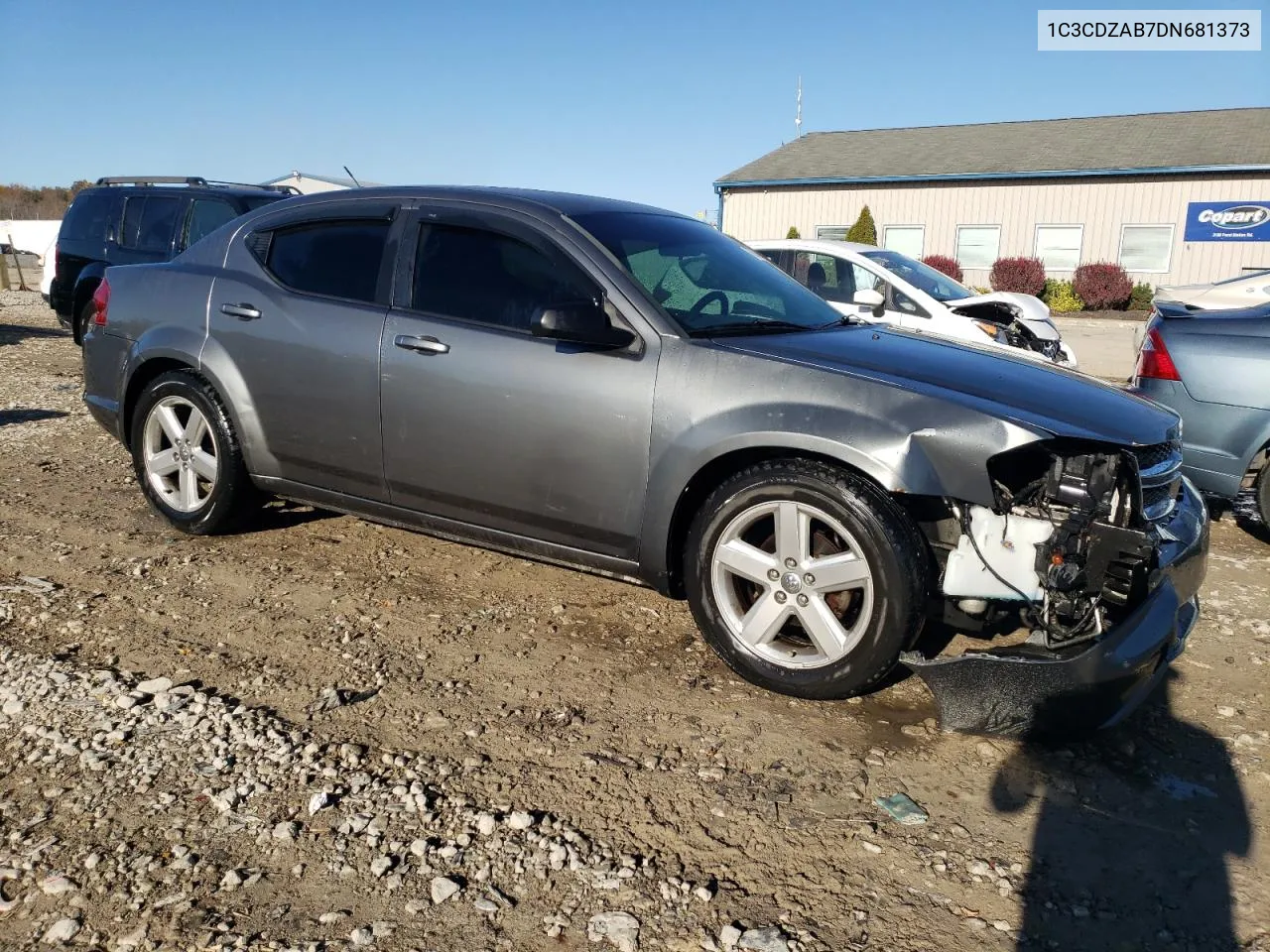 2013 Dodge Avenger Se VIN: 1C3CDZAB7DN681373 Lot: 77831694