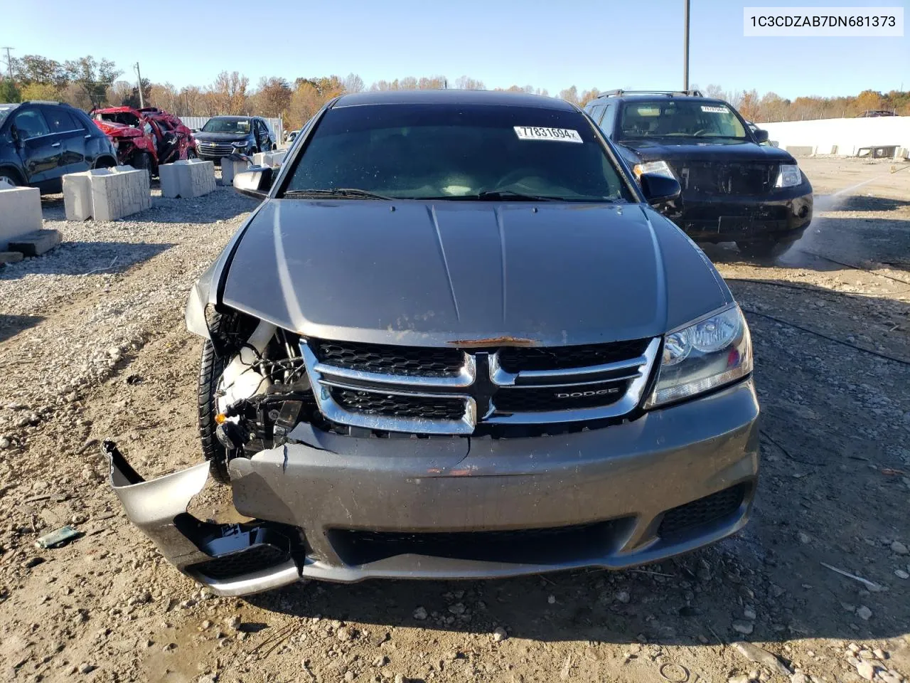 2013 Dodge Avenger Se VIN: 1C3CDZAB7DN681373 Lot: 77831694