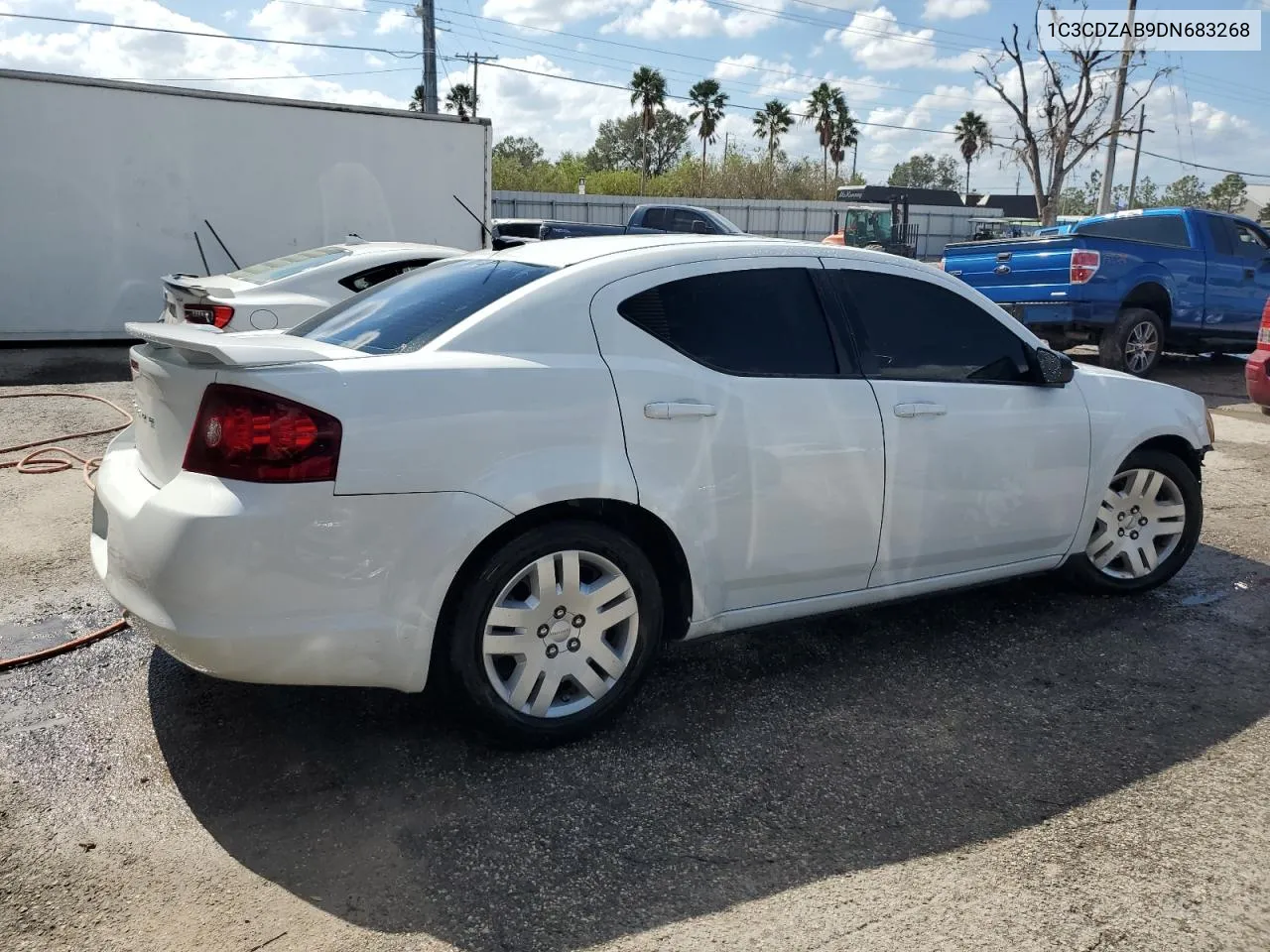 2013 Dodge Avenger Se VIN: 1C3CDZAB9DN683268 Lot: 78253924