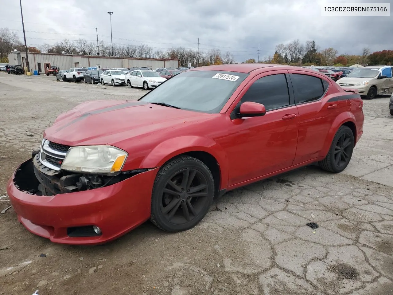 2013 Dodge Avenger Sxt VIN: 1C3CDZCB9DN675166 Lot: 78911574