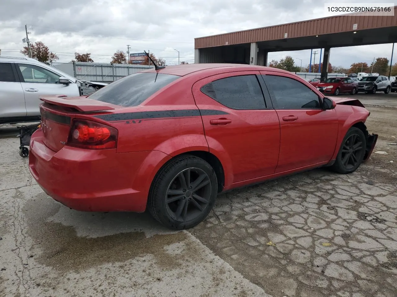 2013 Dodge Avenger Sxt VIN: 1C3CDZCB9DN675166 Lot: 78911574