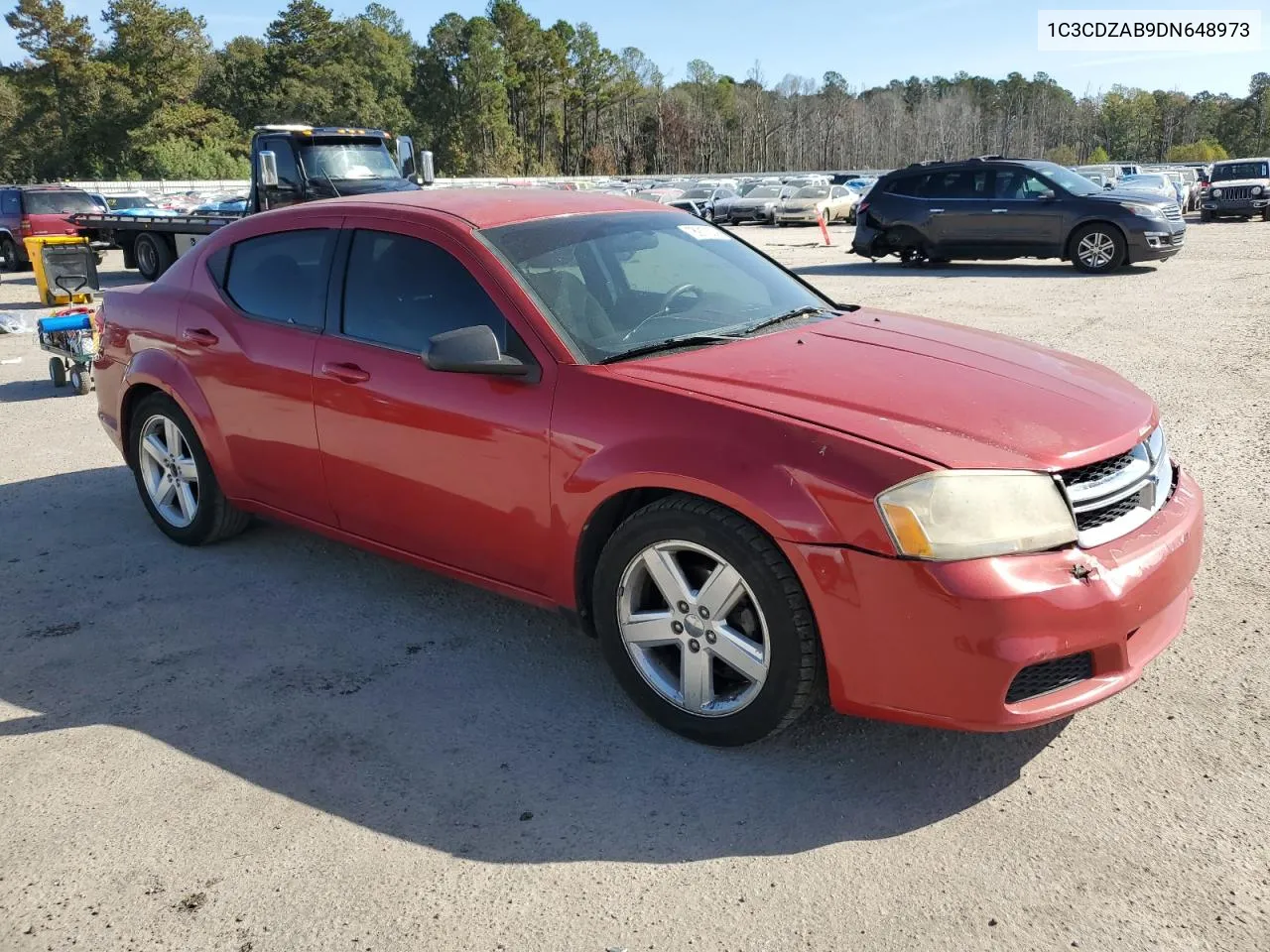 2013 Dodge Avenger Se VIN: 1C3CDZAB9DN648973 Lot: 78917534