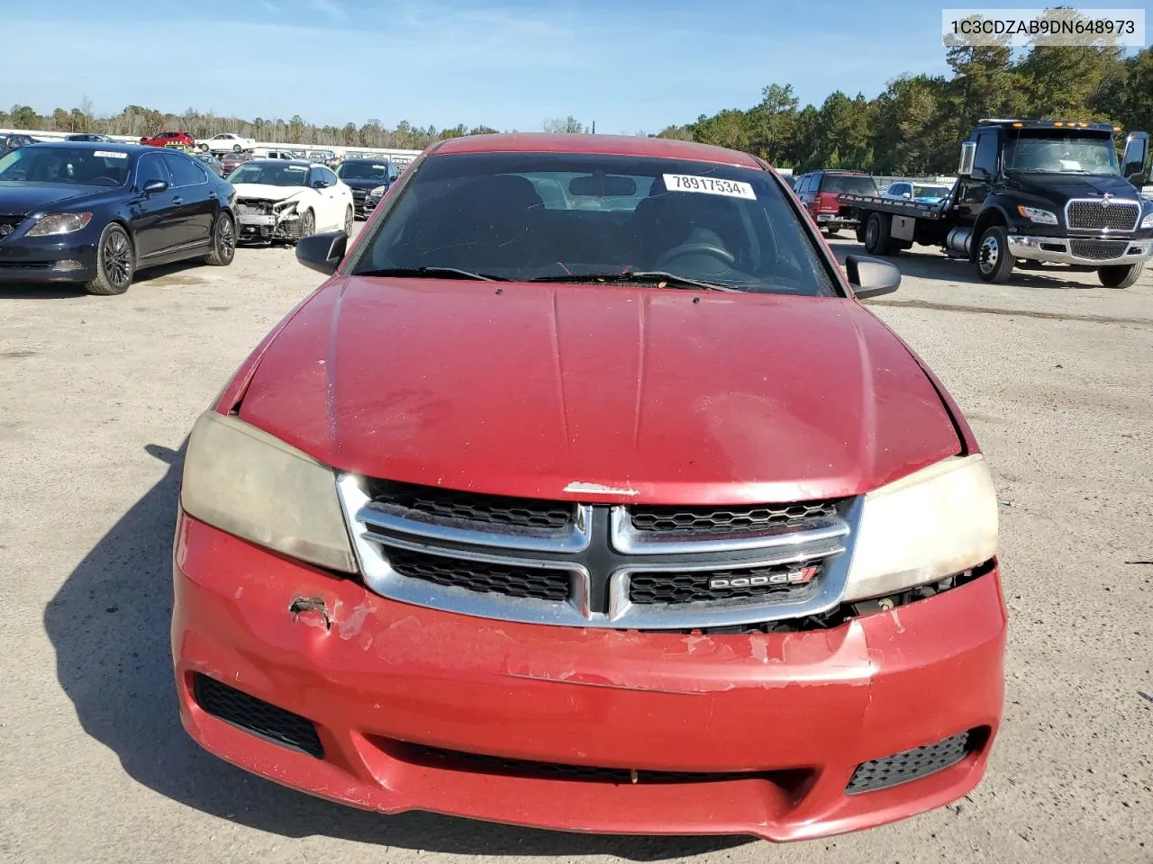 2013 Dodge Avenger Se VIN: 1C3CDZAB9DN648973 Lot: 78917534