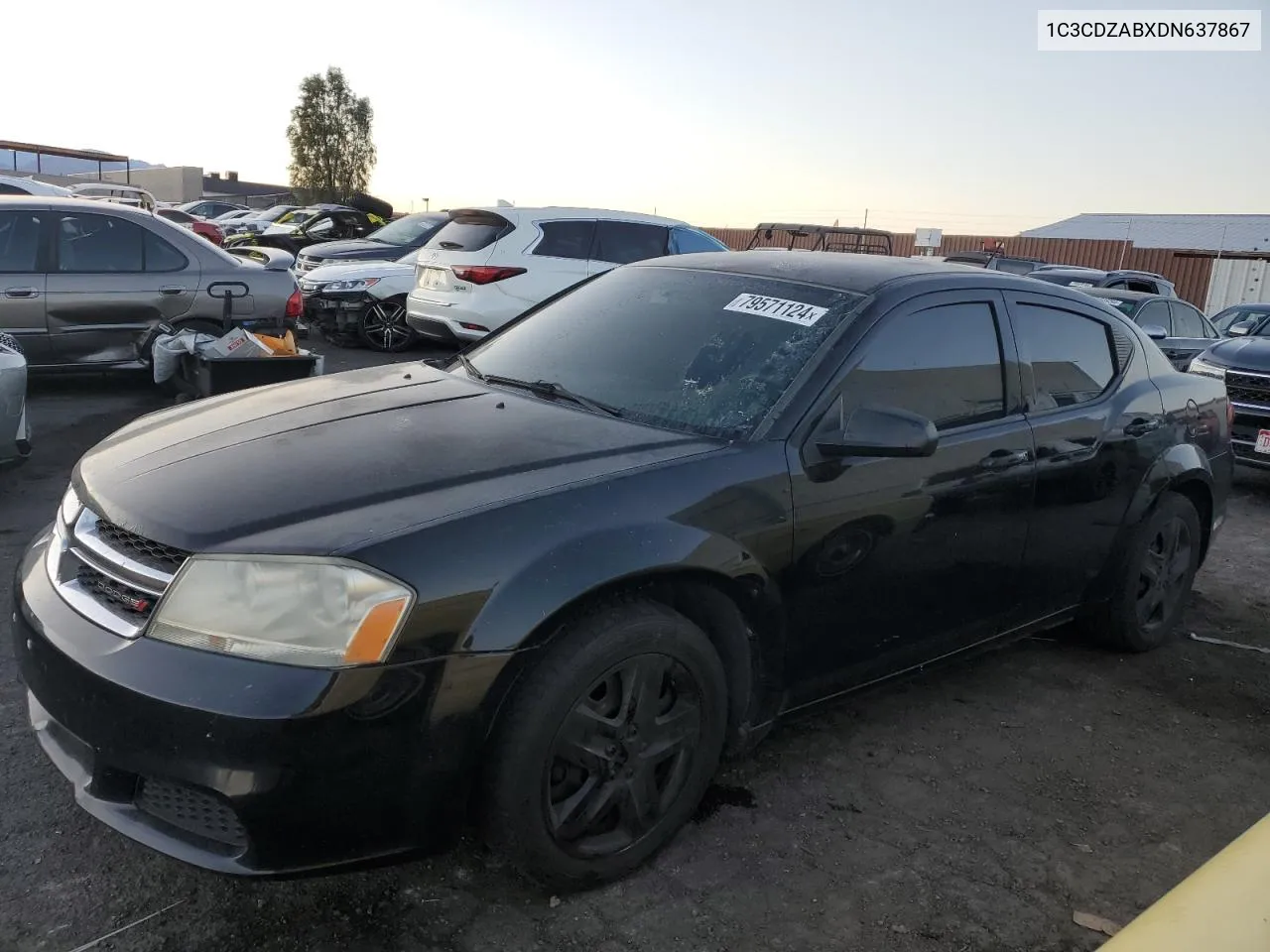 2013 Dodge Avenger Se VIN: 1C3CDZABXDN637867 Lot: 79571124