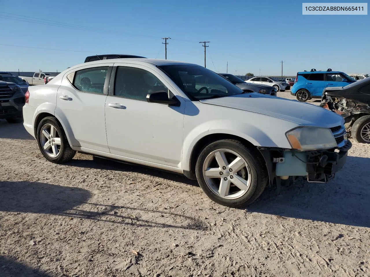 2013 Dodge Avenger Se VIN: 1C3CDZAB8DN665411 Lot: 80040884