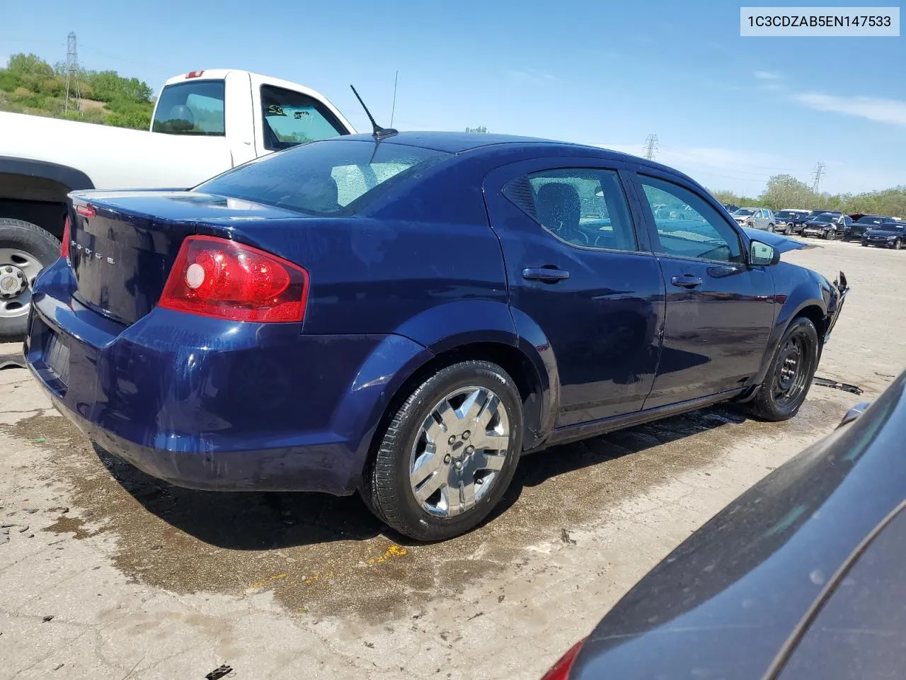 2014 Dodge Avenger Se VIN: 1C3CDZAB5EN147533 Lot: 53139644