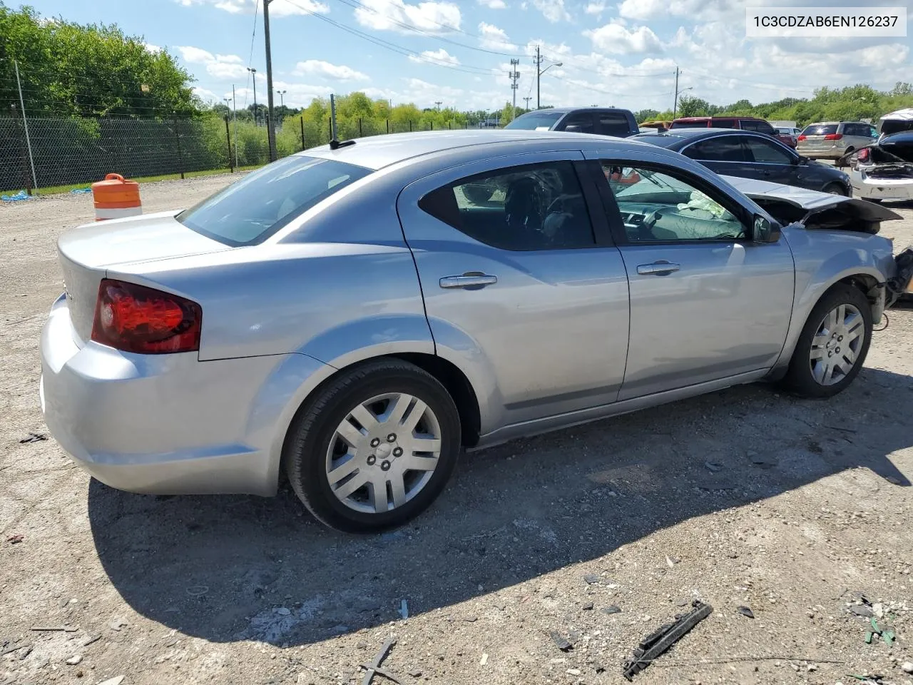 2014 Dodge Avenger Se VIN: 1C3CDZAB6EN126237 Lot: 60347764