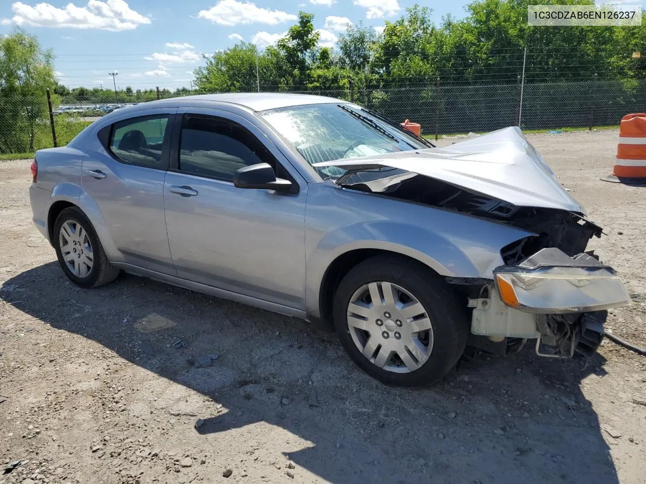 2014 Dodge Avenger Se VIN: 1C3CDZAB6EN126237 Lot: 60347764