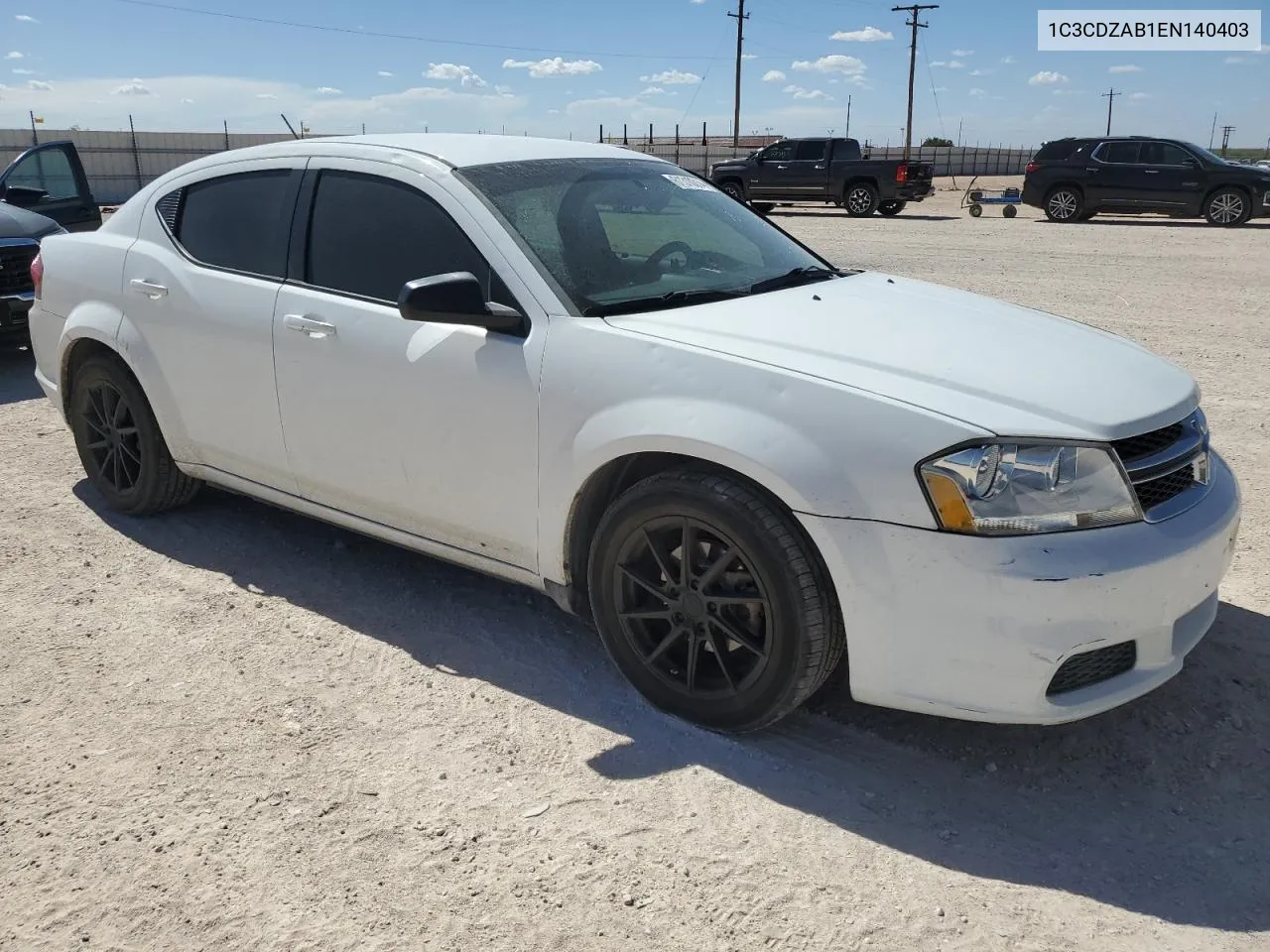 2014 Dodge Avenger Se VIN: 1C3CDZAB1EN140403 Lot: 61310314