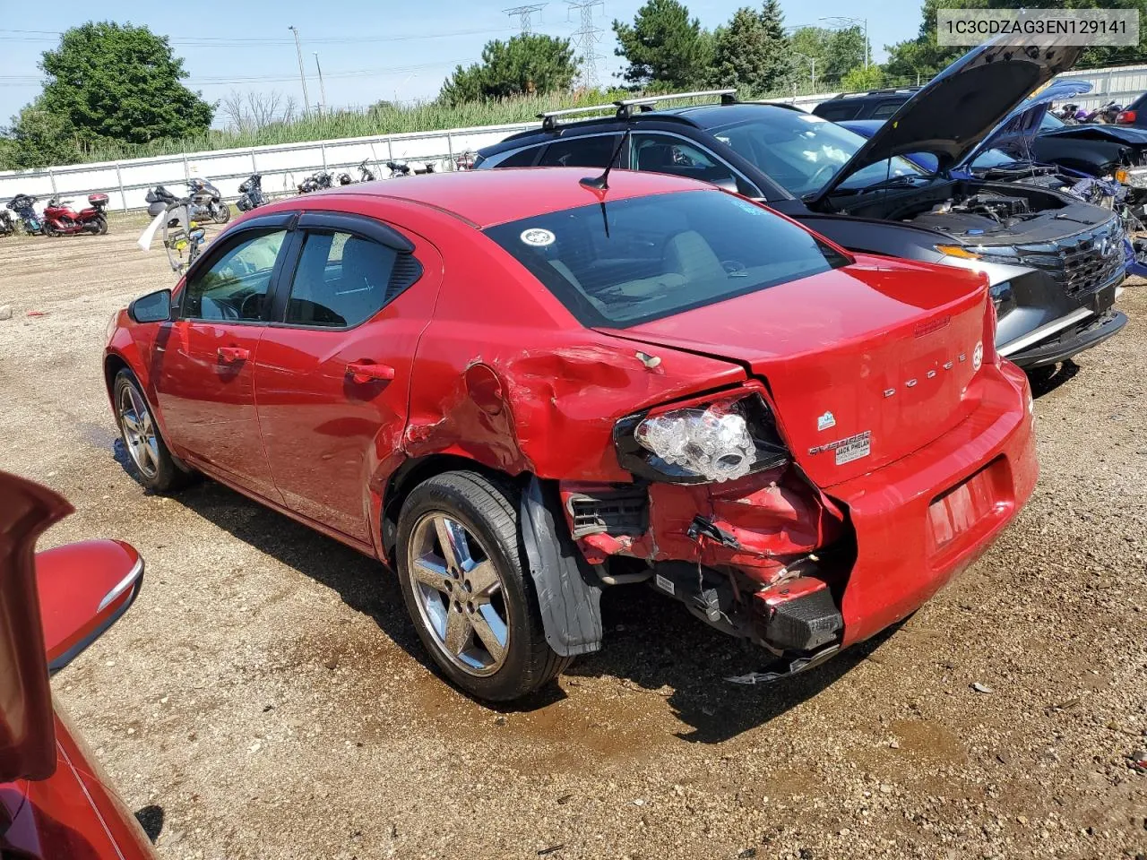 2014 Dodge Avenger Se VIN: 1C3CDZAG3EN129141 Lot: 63070624