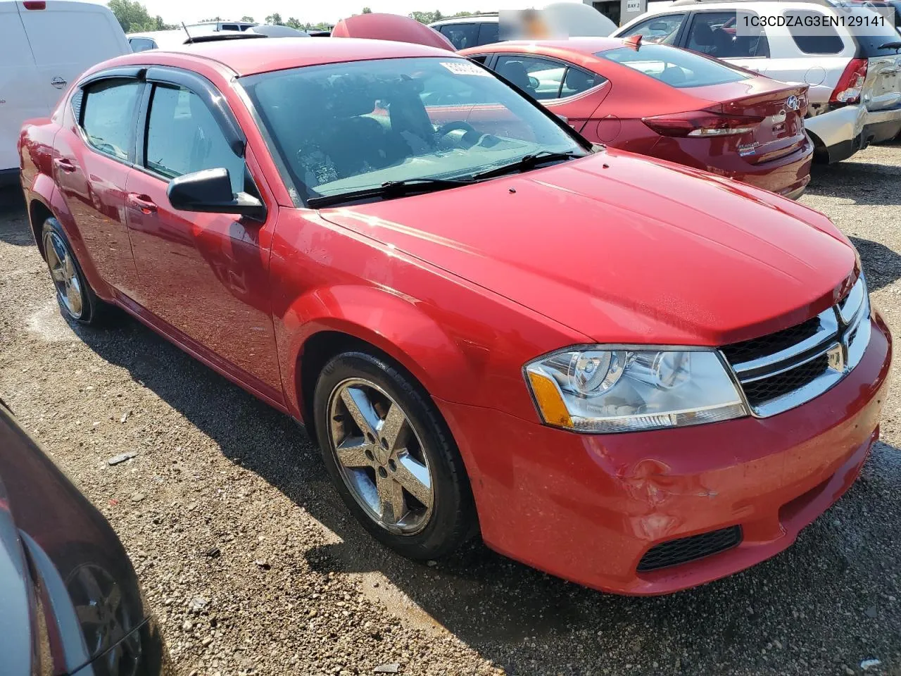 2014 Dodge Avenger Se VIN: 1C3CDZAG3EN129141 Lot: 63070624