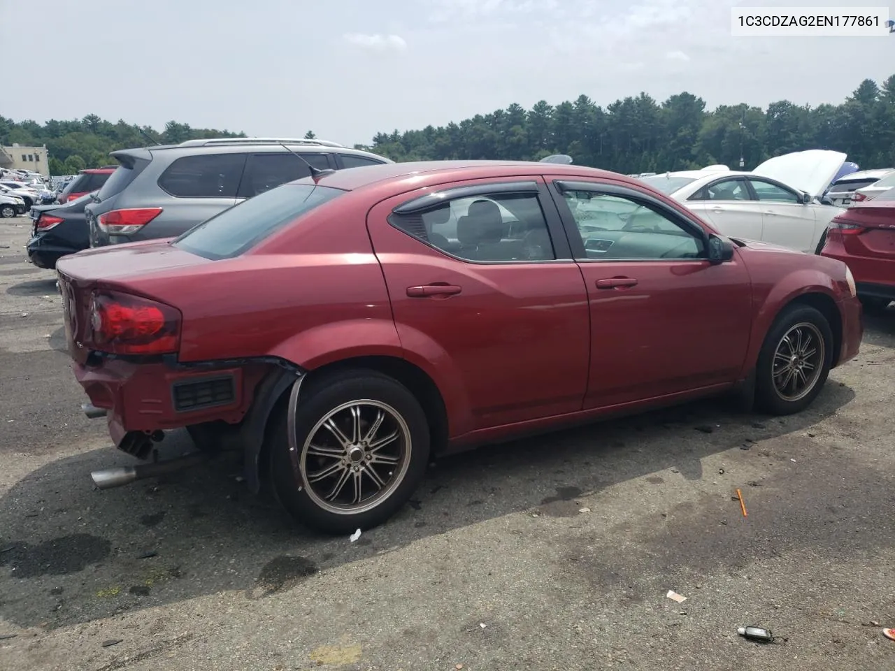 2014 Dodge Avenger Se VIN: 1C3CDZAG2EN177861 Lot: 64030144