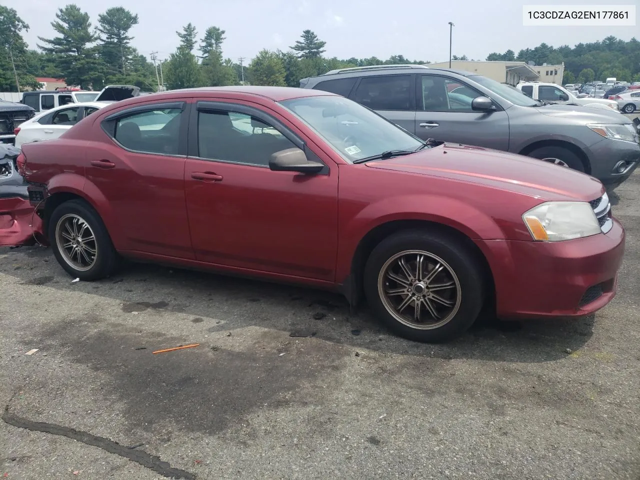 2014 Dodge Avenger Se VIN: 1C3CDZAG2EN177861 Lot: 64030144