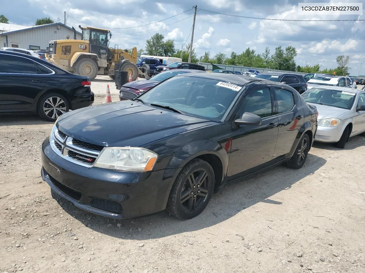 2014 Dodge Avenger Se VIN: 1C3CDZAB7EN227500 Lot: 64350414