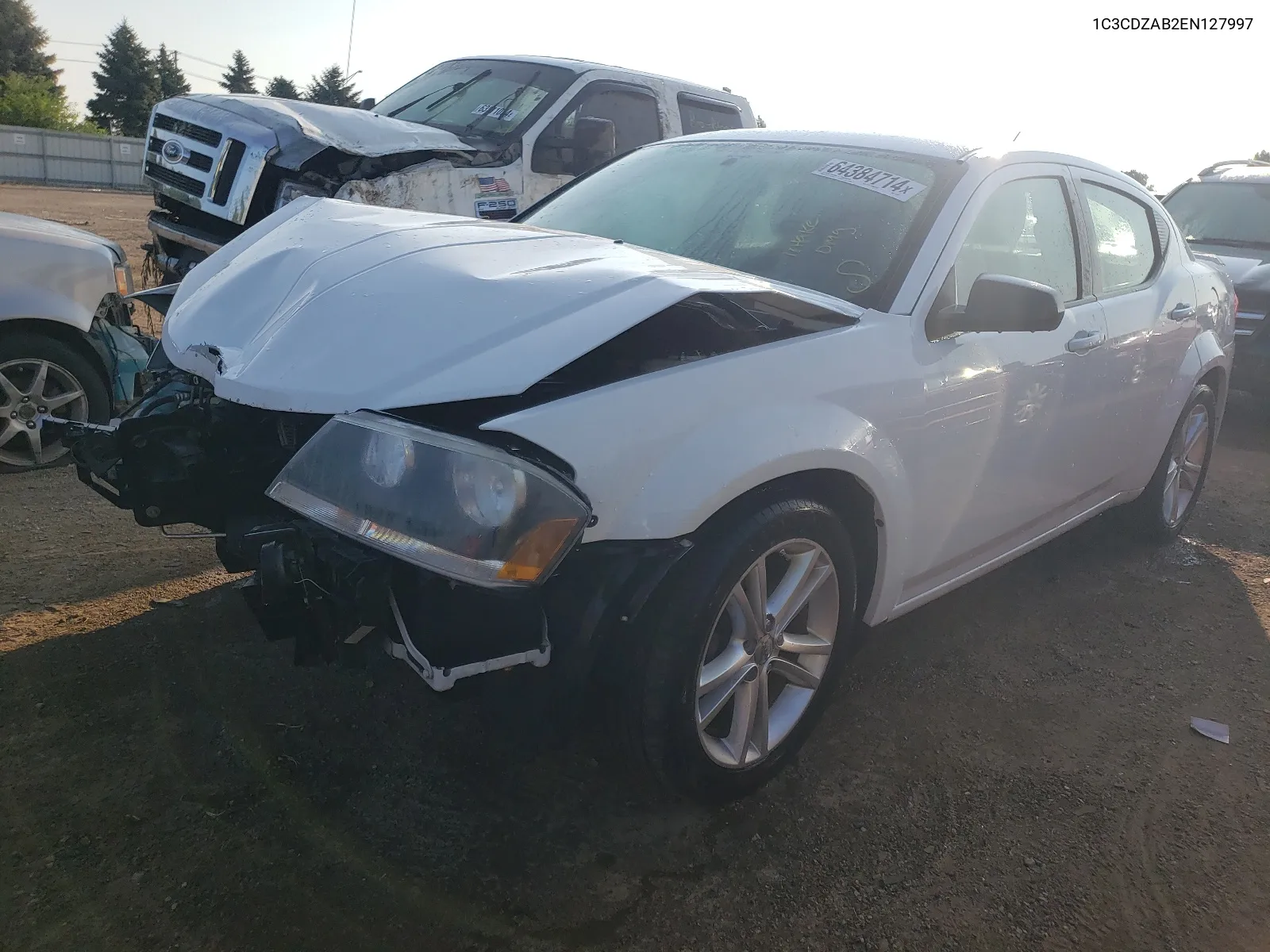 2014 Dodge Avenger Se VIN: 1C3CDZAB2EN127997 Lot: 64384714