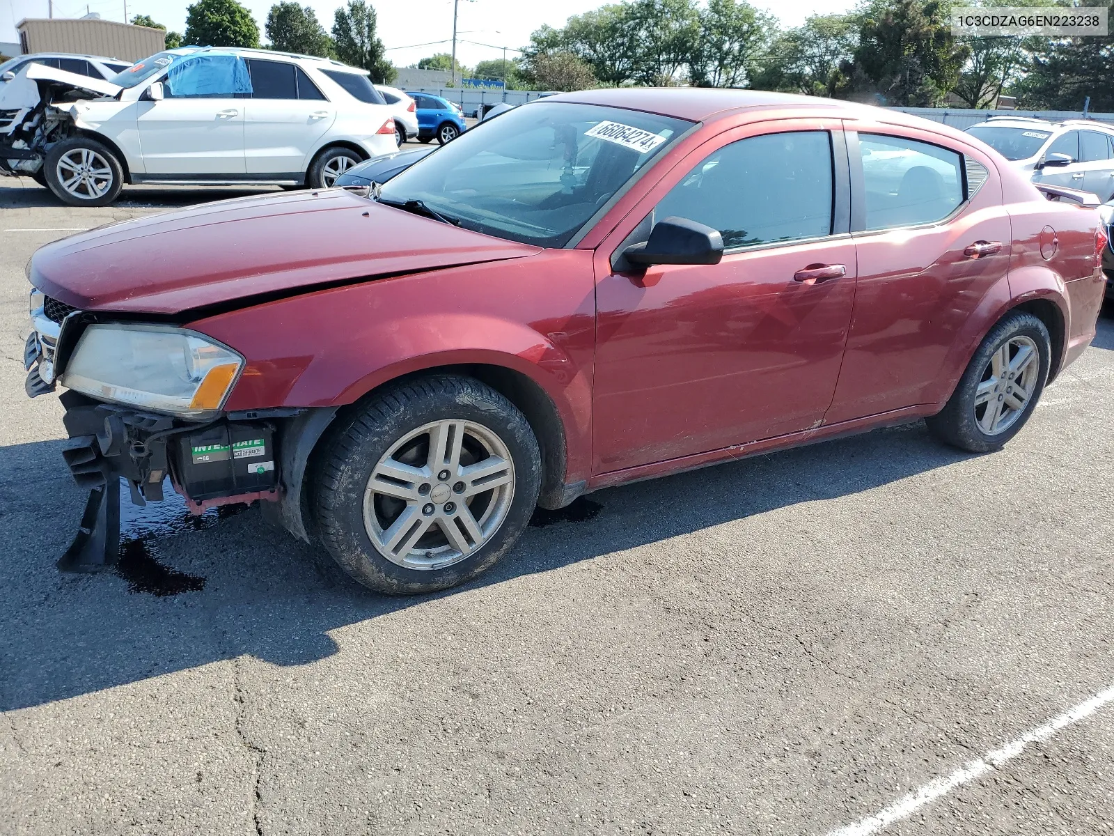 2014 Dodge Avenger Se VIN: 1C3CDZAG6EN223238 Lot: 66064274