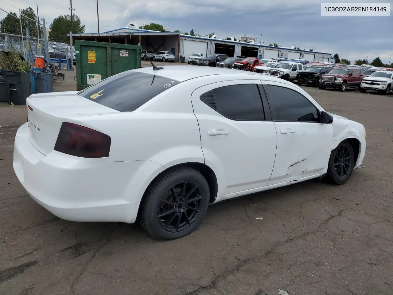 2014 Dodge Avenger Se VIN: 1C3CDZAB2EN184149 Lot: 68936164