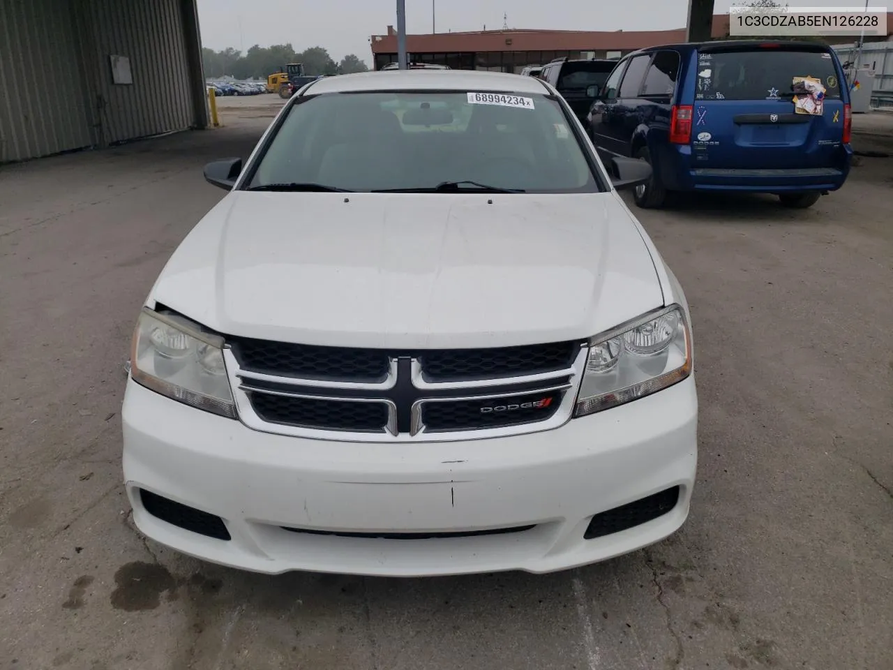 2014 Dodge Avenger Se VIN: 1C3CDZAB5EN126228 Lot: 68994234