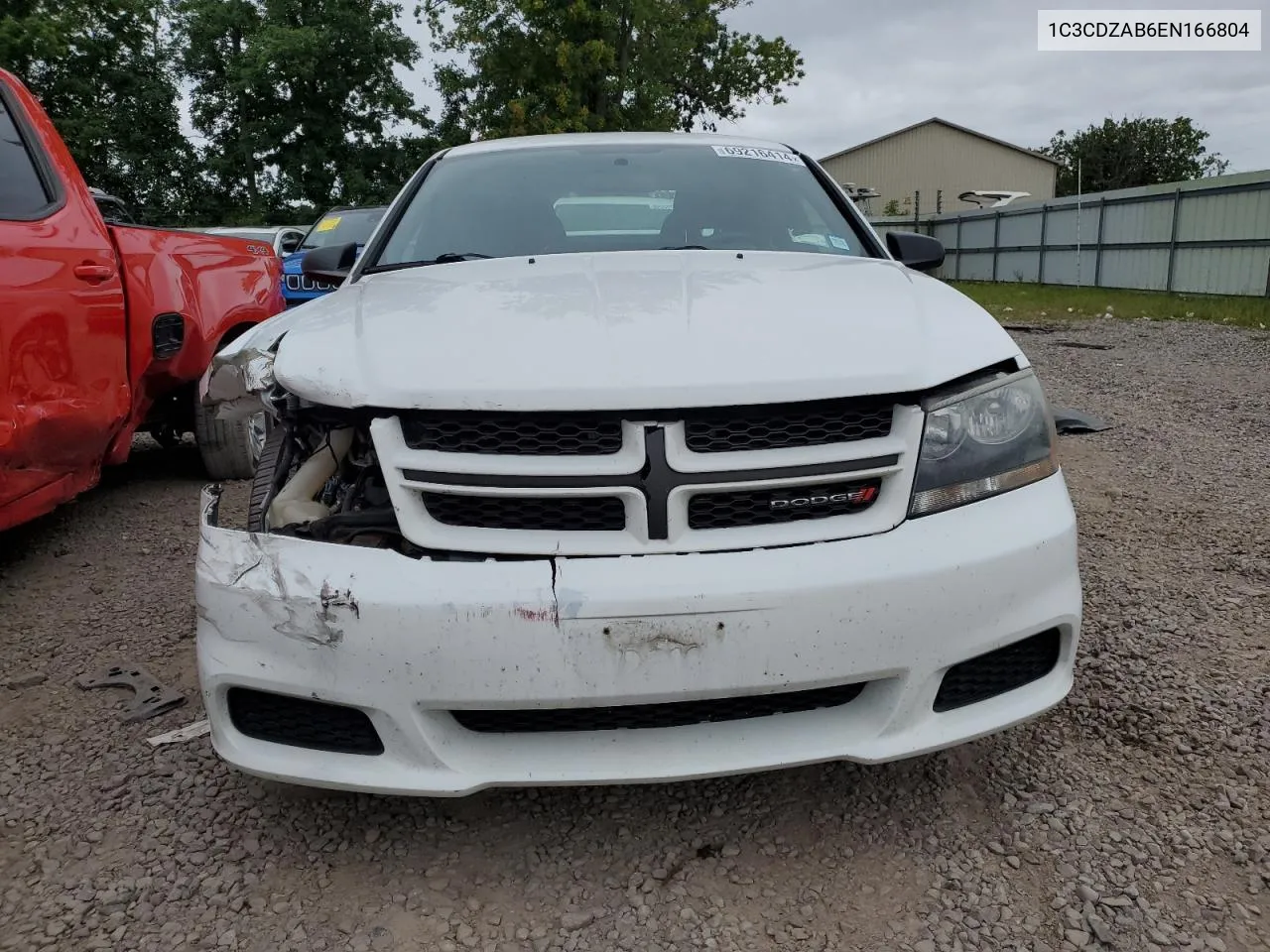 2014 Dodge Avenger Se VIN: 1C3CDZAB6EN166804 Lot: 69216414