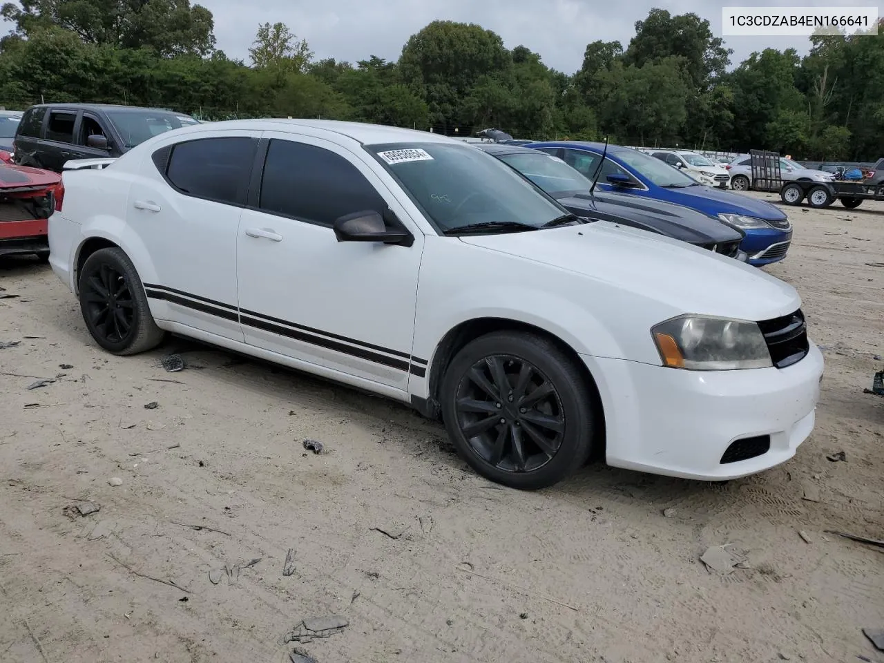 2014 Dodge Avenger Se VIN: 1C3CDZAB4EN166641 Lot: 69958654