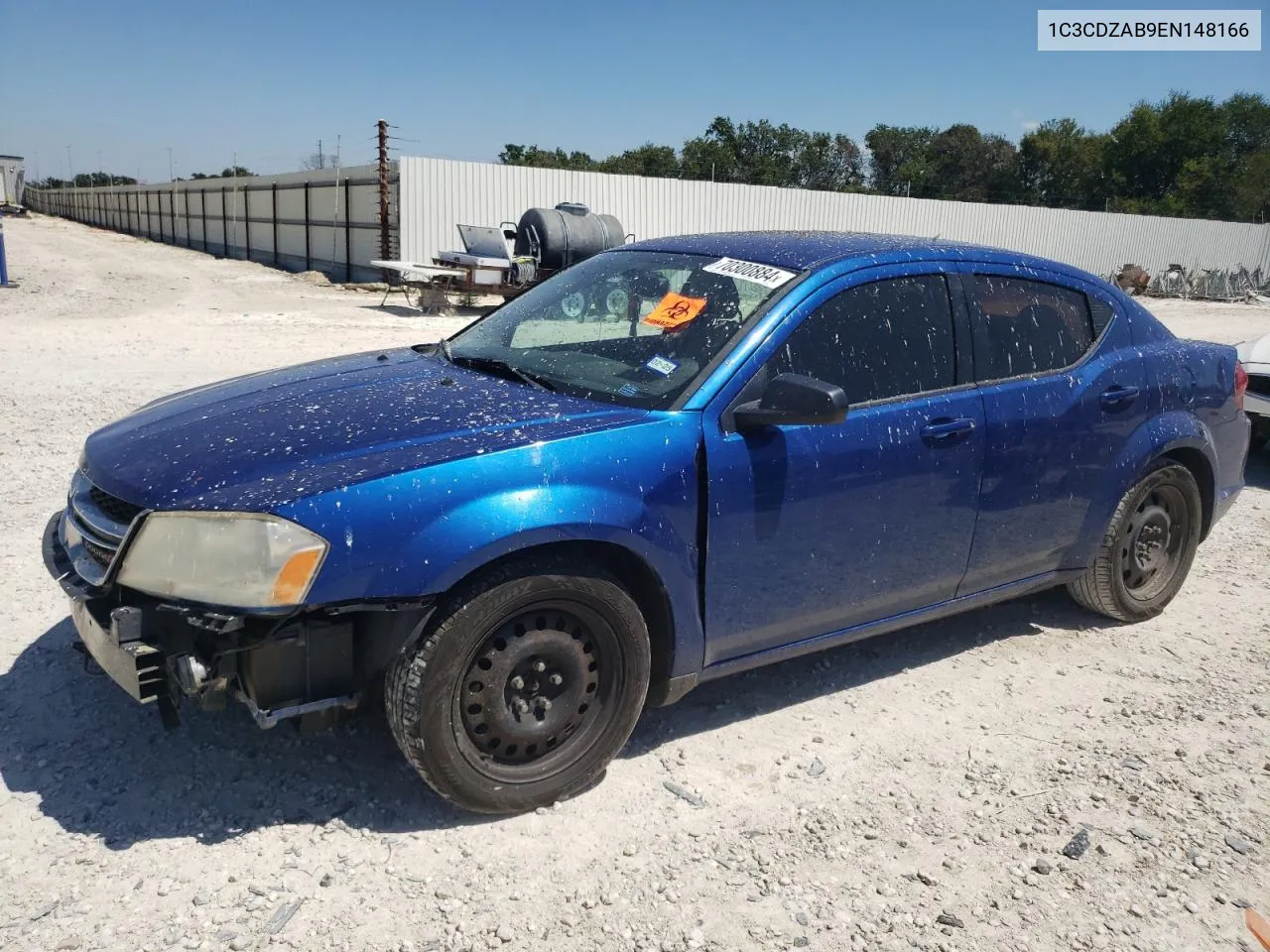 2014 Dodge Avenger Se VIN: 1C3CDZAB9EN148166 Lot: 70300884