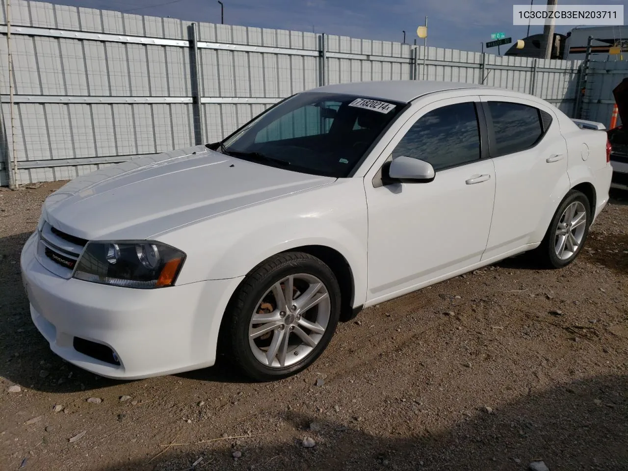 2014 Dodge Avenger Sxt VIN: 1C3CDZCB3EN203711 Lot: 71820214