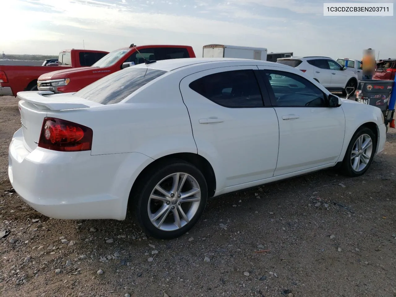 2014 Dodge Avenger Sxt VIN: 1C3CDZCB3EN203711 Lot: 71820214