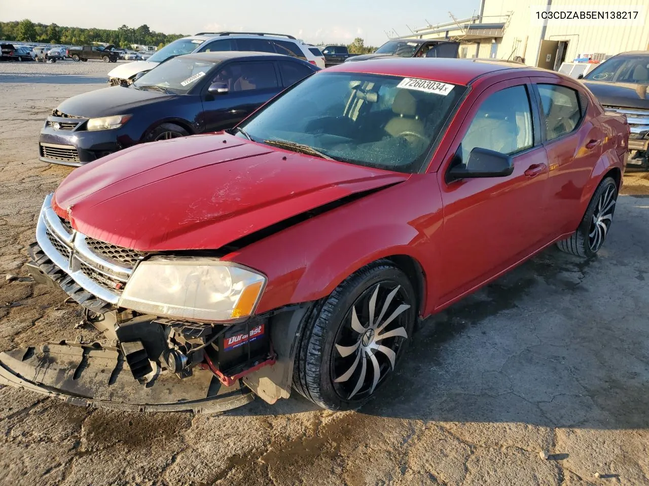 2014 Dodge Avenger Se VIN: 1C3CDZAB5EN138217 Lot: 72603034