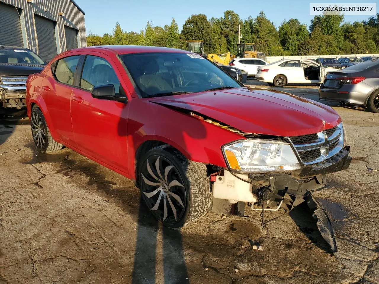 2014 Dodge Avenger Se VIN: 1C3CDZAB5EN138217 Lot: 72603034