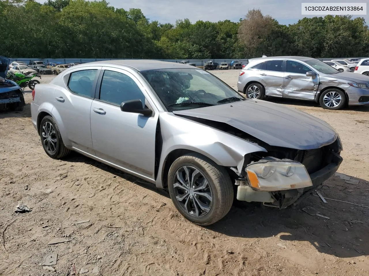 2014 Dodge Avenger Se VIN: 1C3CDZAB2EN133864 Lot: 72687564