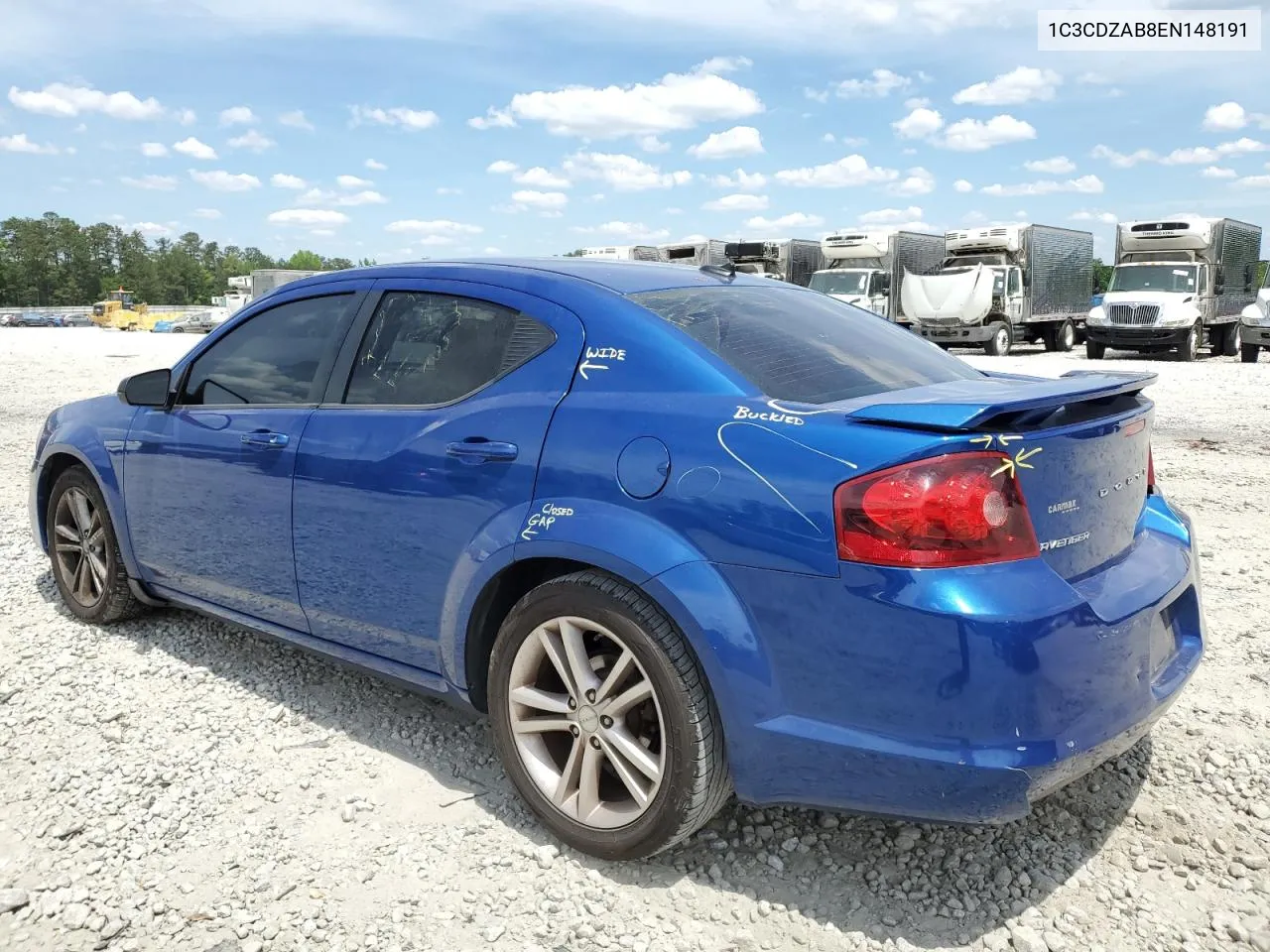 2014 Dodge Avenger Se VIN: 1C3CDZAB8EN148191 Lot: 72796444