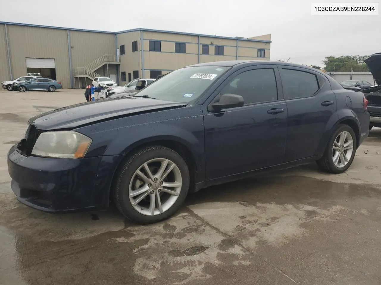 2014 Dodge Avenger Se VIN: 1C3CDZAB9EN228244 Lot: 72983504