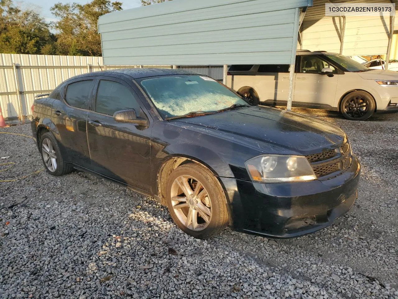 2014 Dodge Avenger Se VIN: 1C3CDZAB2EN189173 Lot: 73867904