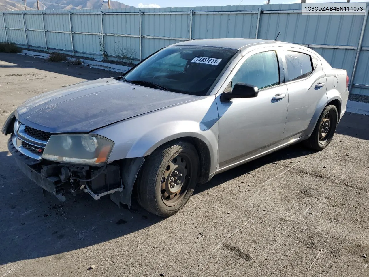 2014 Dodge Avenger Se VIN: 1C3CDZAB4EN111073 Lot: 74687814