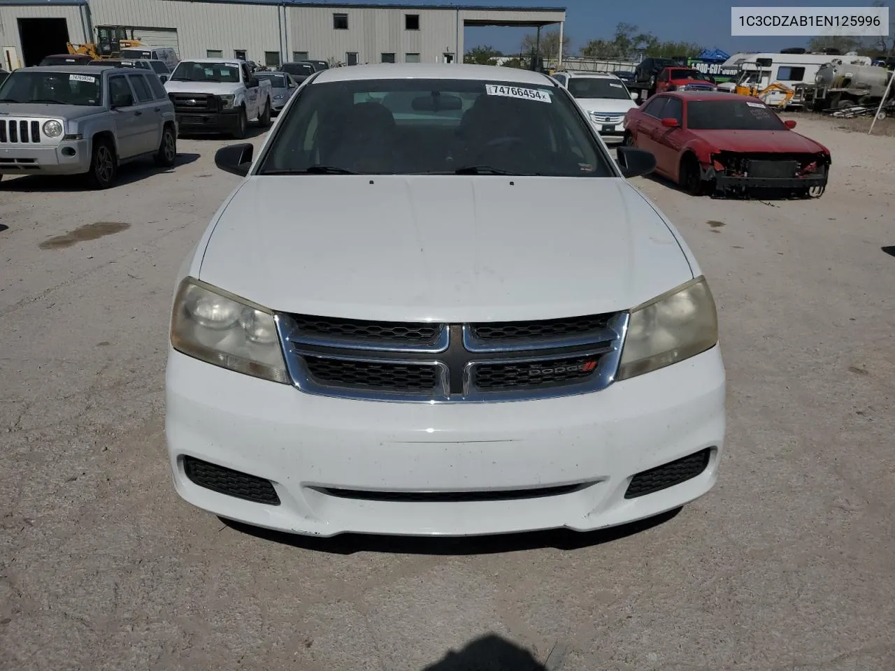 2014 Dodge Avenger Se VIN: 1C3CDZAB1EN125996 Lot: 74766454