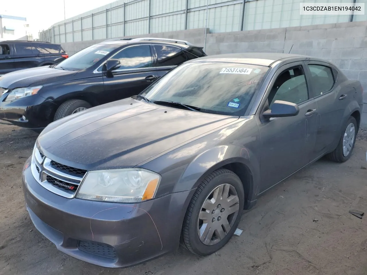 2014 Dodge Avenger Se VIN: 1C3CDZAB1EN194042 Lot: 75531384