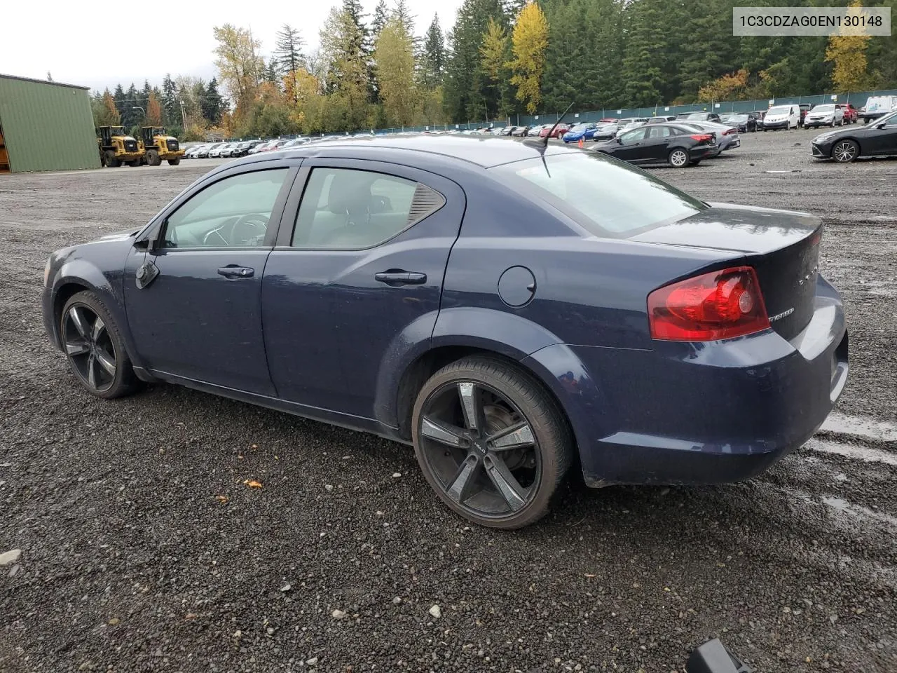 2014 Dodge Avenger Se VIN: 1C3CDZAG0EN130148 Lot: 75682304