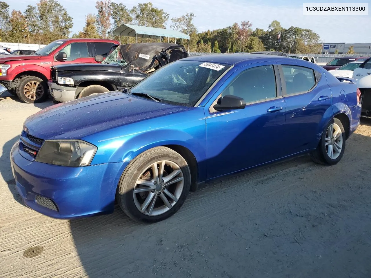 2014 Dodge Avenger Se VIN: 1C3CDZABXEN113300 Lot: 76041474