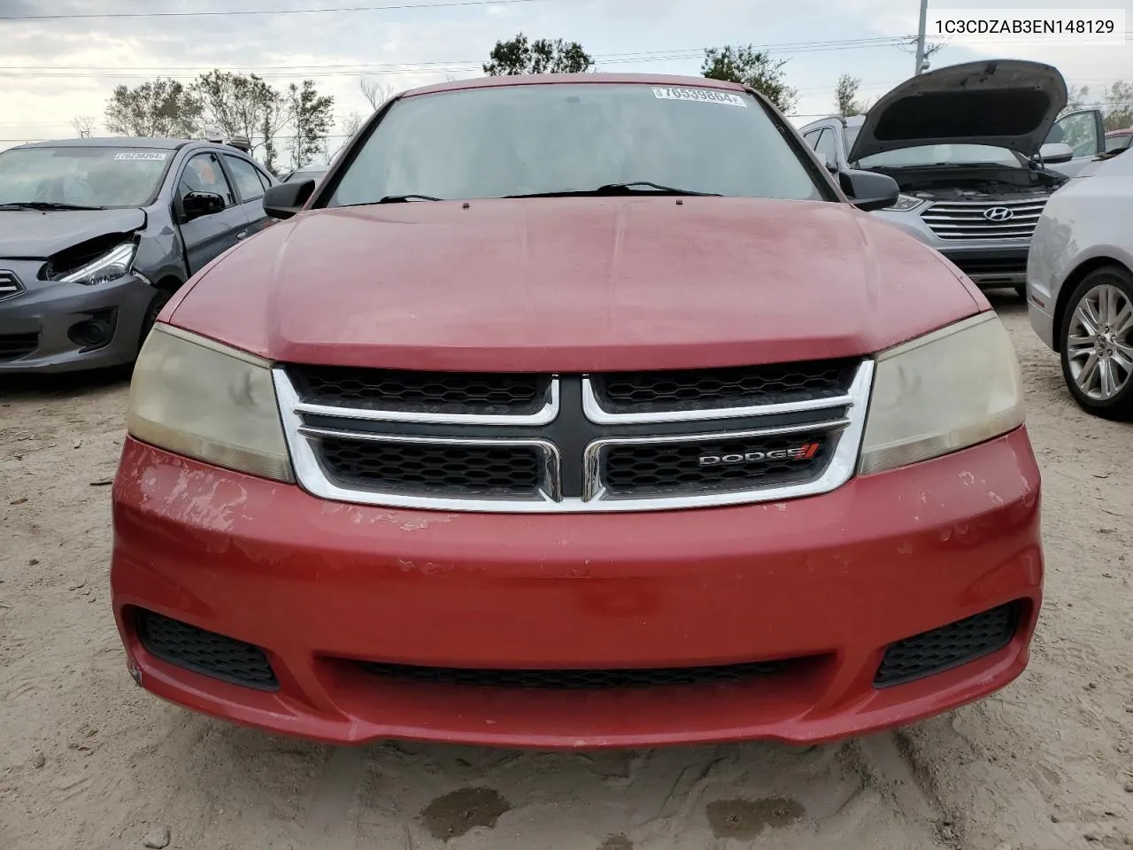 2014 Dodge Avenger Se VIN: 1C3CDZAB3EN148129 Lot: 76539864