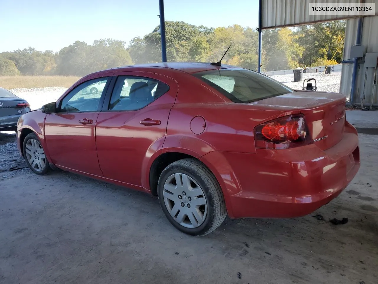 2014 Dodge Avenger Se VIN: 1C3CDZAG9EN113364 Lot: 77461204