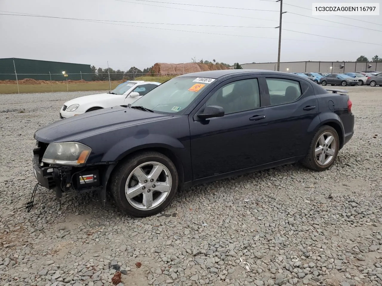 2014 Dodge Avenger Se VIN: 1C3CDZAG0EN116797 Lot: 77863874