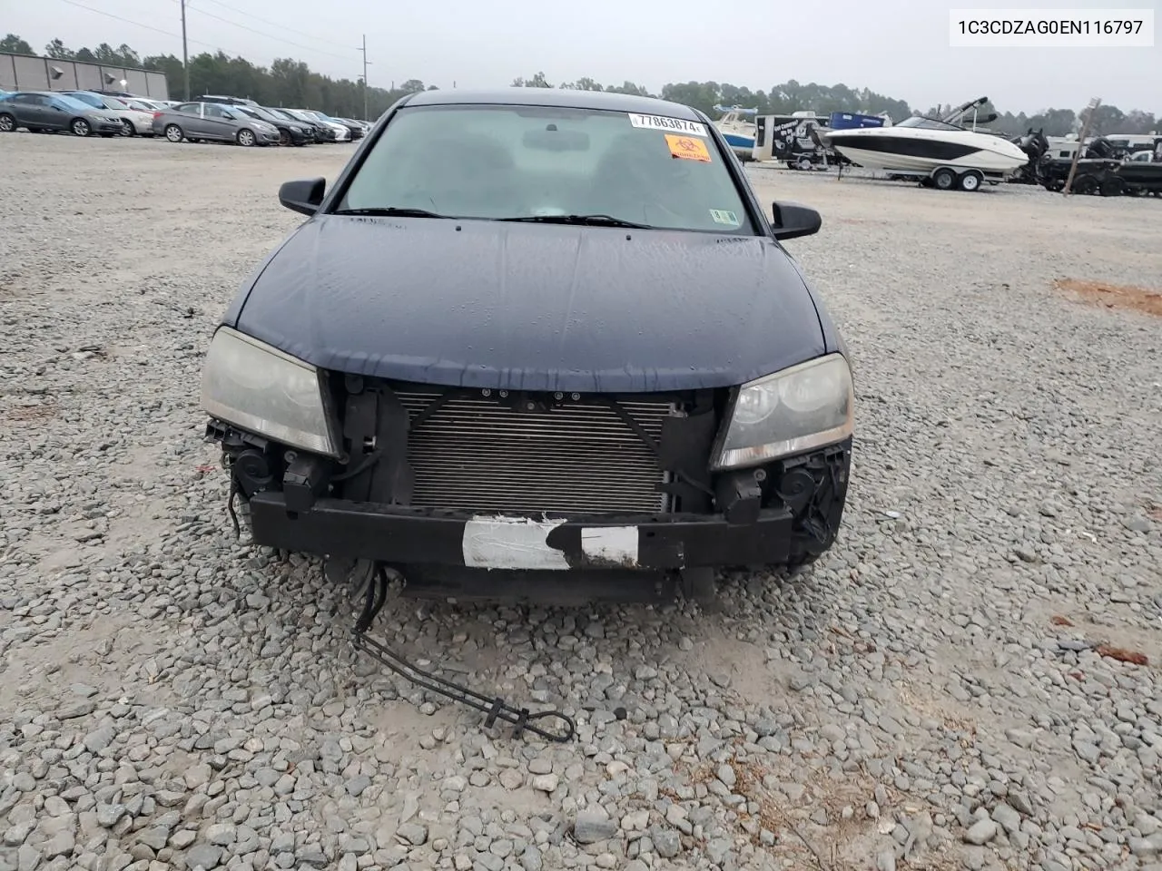 2014 Dodge Avenger Se VIN: 1C3CDZAG0EN116797 Lot: 77863874