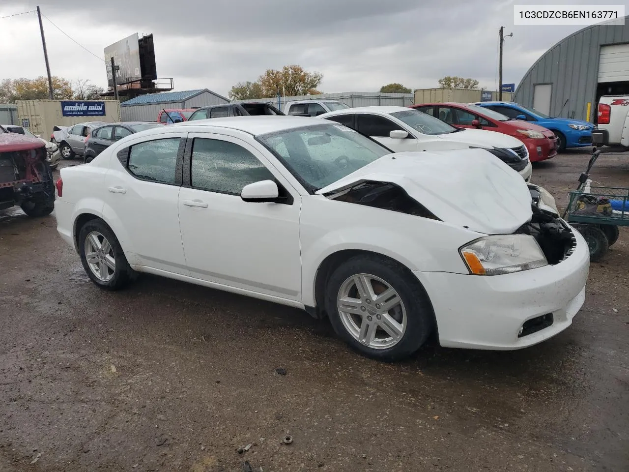 2014 Dodge Avenger Sxt VIN: 1C3CDZCB6EN163771 Lot: 78311104